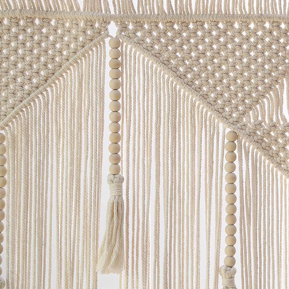 Porta in tessuto beige, arazzo, nappa, camera da letto, balcone. Casa - Accessori e decorazioni Naty Shop