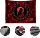 Arazzo vichingo luce nera reattiva rosso meditazione rune odins Home - Accessori e Decorazioni Naty Shop