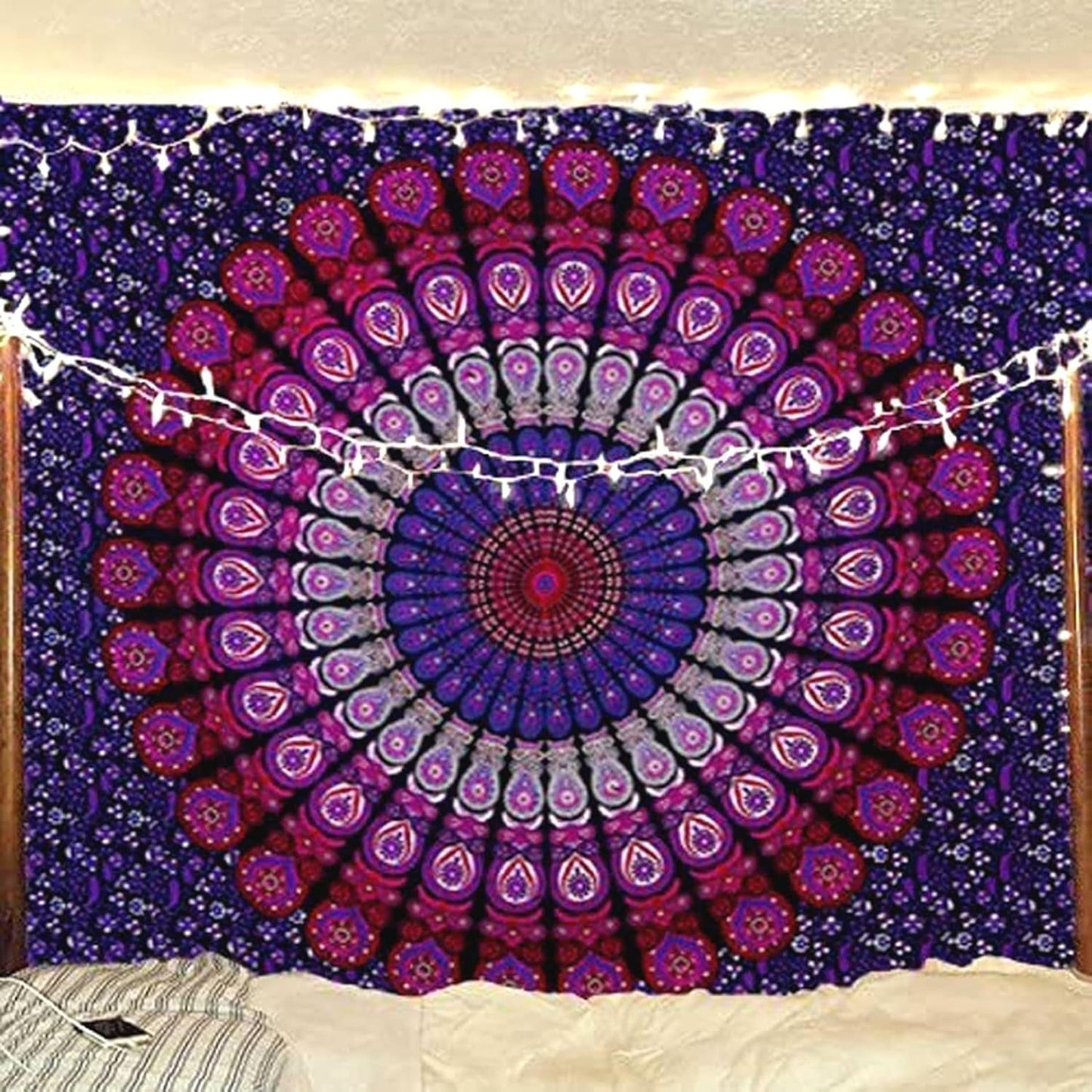 Arazzo viola hippie coperta da spiaggia mandala cotone indiano Home - Accessori e decorazioni Titolo predefinito di Naty Shop