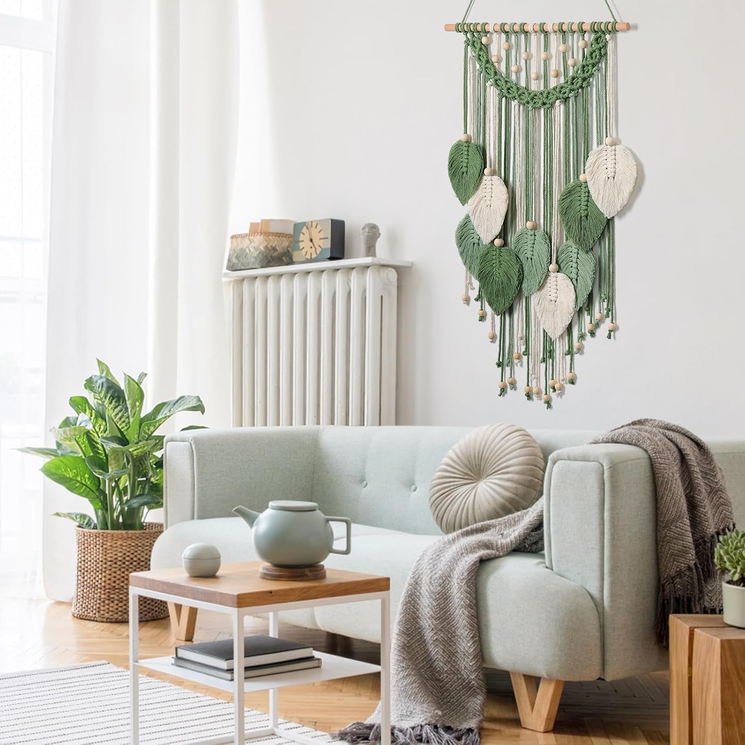 Arazzo weldomcor arazzo piccolo commercio perline foglie di legno Home - Accessori e Decorazioni Naty Shop
