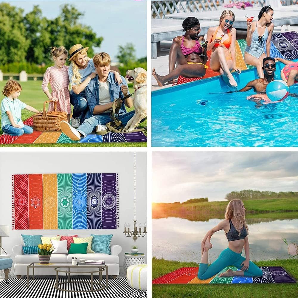 Arazzo yoga meditazione sette chakra hippie Casa - Accessori e Decorazioni Naty Shop