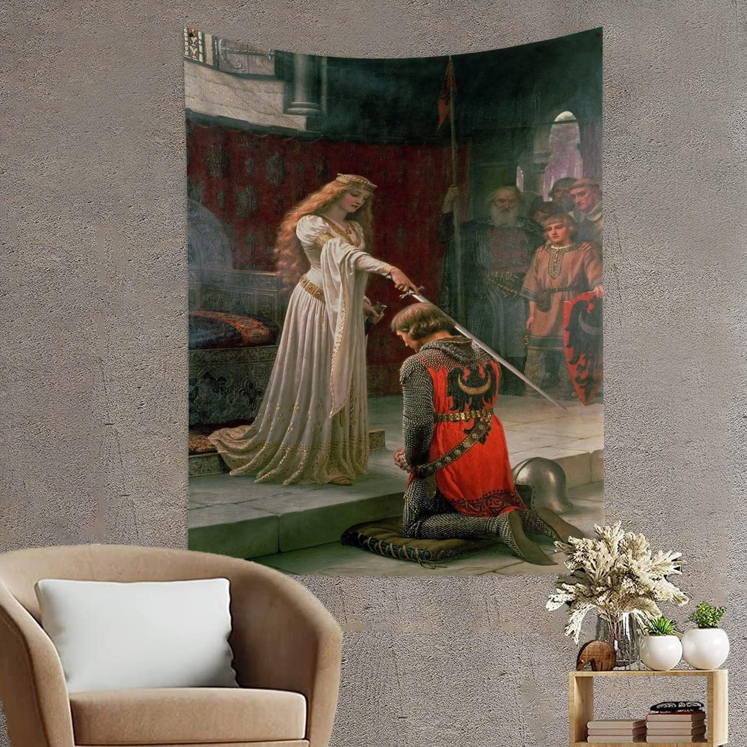 Arazzo yongfoto cavaliere dipinto ad olio medievale Inghilterra Home - Accessori e decorazioni Naty Shop
