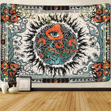 Arazzo Yrendenge Funghi Scottature Tela Occhi Hippie Casa - Accessori e Decorazioni Naty Shop Multi 150X130Cm