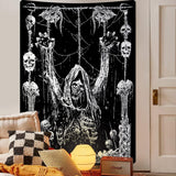 Arazzo yrendenge teschio umano nero bianco Home - Accessori e Decorazioni Naty Shop