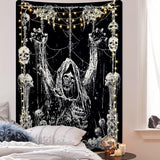 Arazzo yrendenge teschio umano nero bianco Home - Accessori e Decorazioni Naty Shop