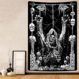 Arazzo yrendenge teschio umano nero bianco Home - Accessori e Decorazioni Naty Shop