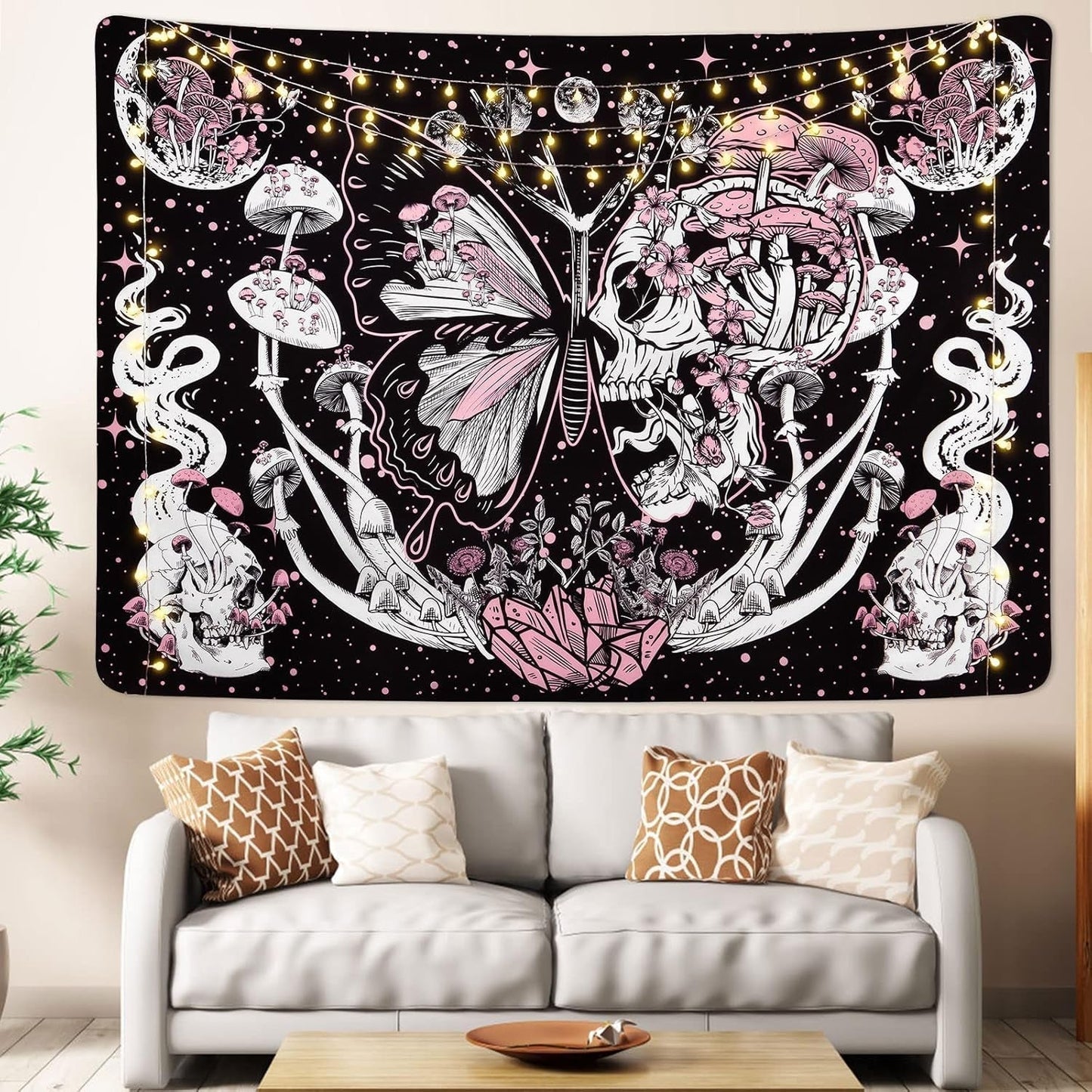 Arazzo yrendenge farfalle scheletri funghi casa stelle luna Casa - Accessori e Decorazioni Naty Shop