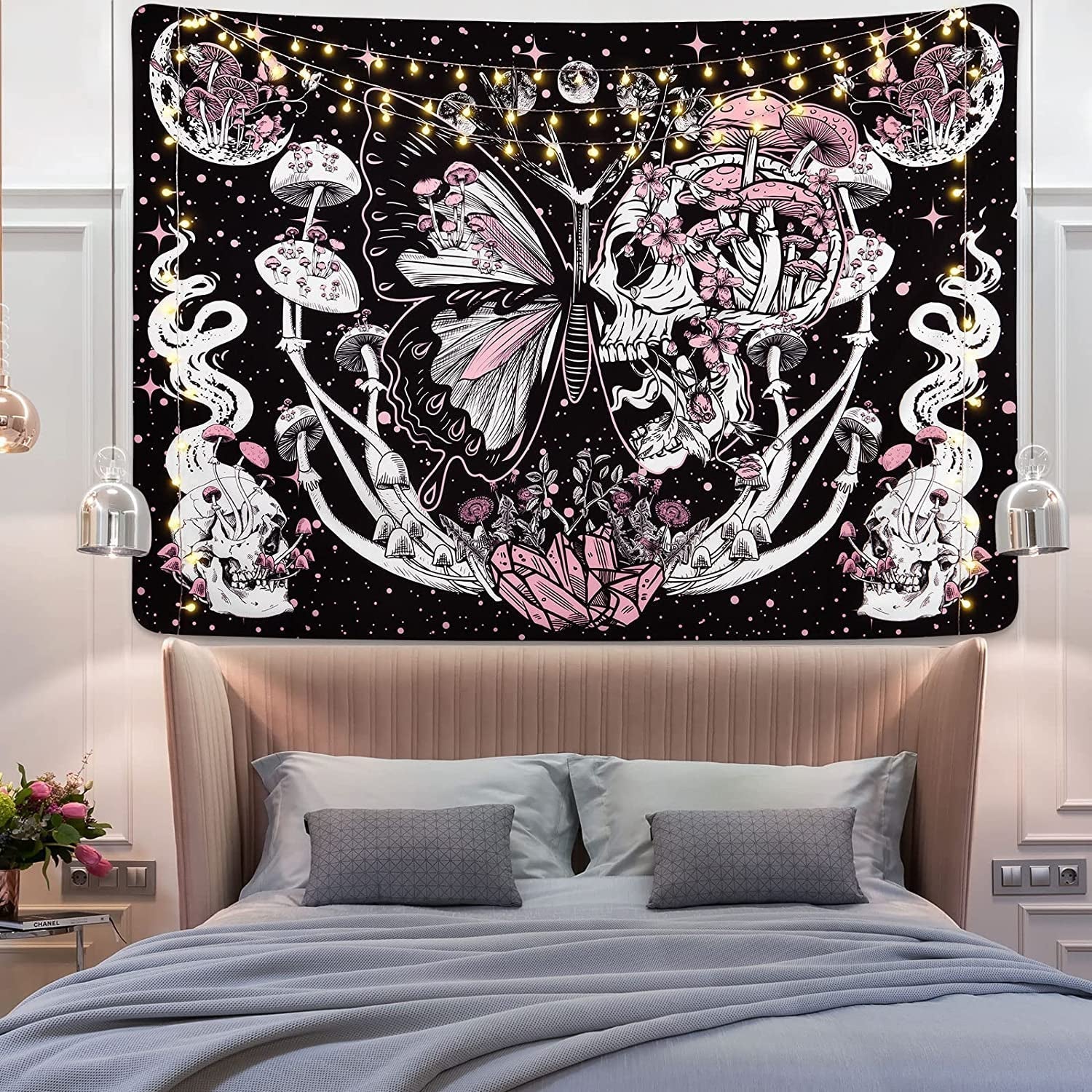 Arazzo yrendenge farfalle scheletri funghi casa stelle luna Casa - Accessori e Decorazioni Naty Shop