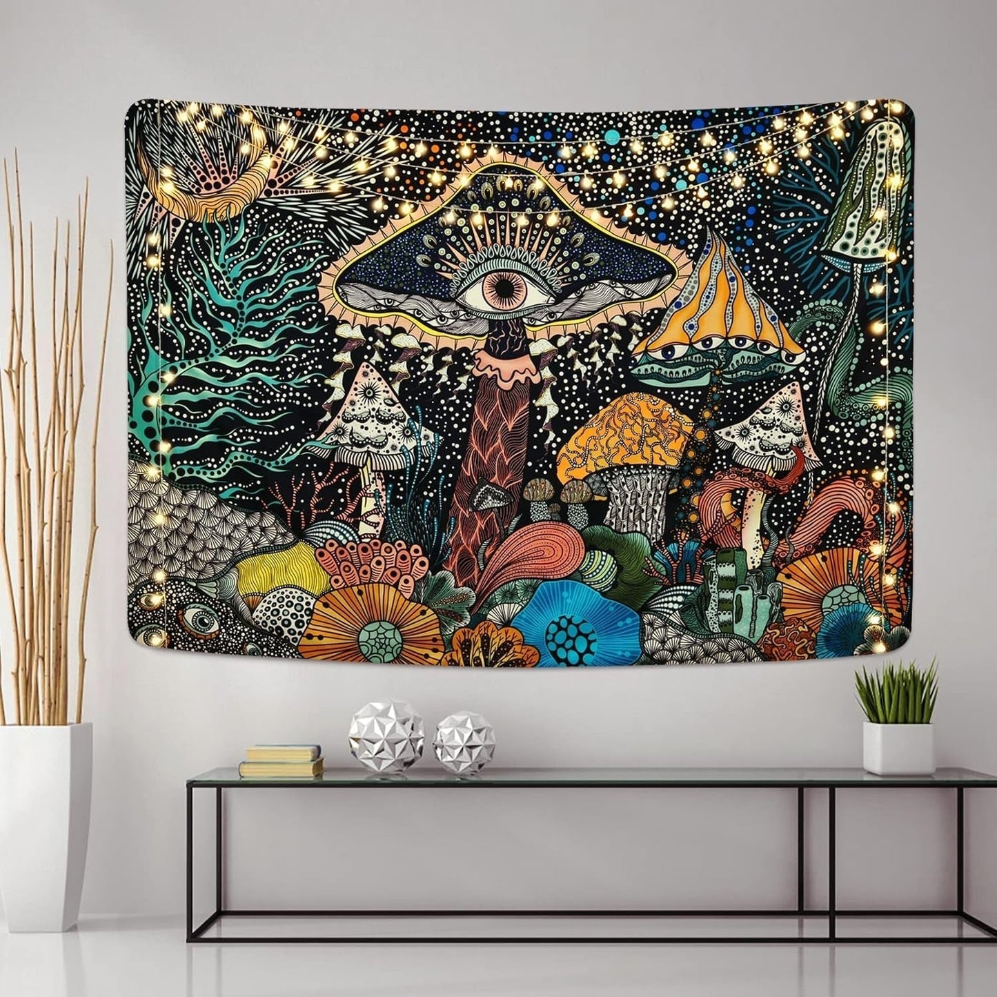 Arazzo yrendenge occhi a forma di fungo telo da parete creature marine Casa - Accessori e Decorazioni Naty Shop