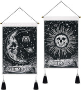 arazzo yugarlibi 2 pezzi piccoli arazzi appesi luna e sole Casa - Accessori e Decorazioni Naty Shop Gotico 35X50 Cm