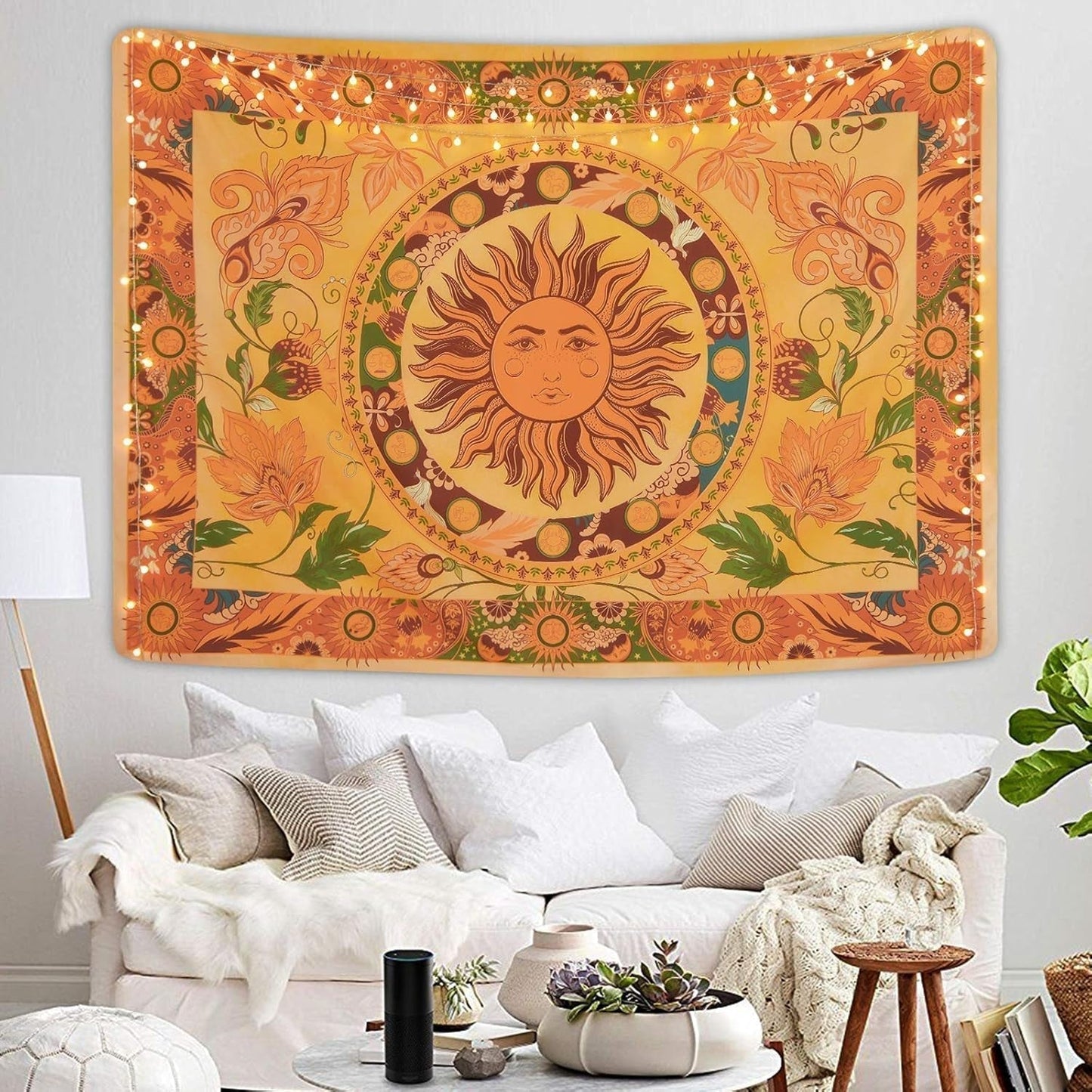 Arazzo yugarlibi sole cocente fiori primaverili vintage da parete Casa - Accessori e Decorazioni Naty Shop