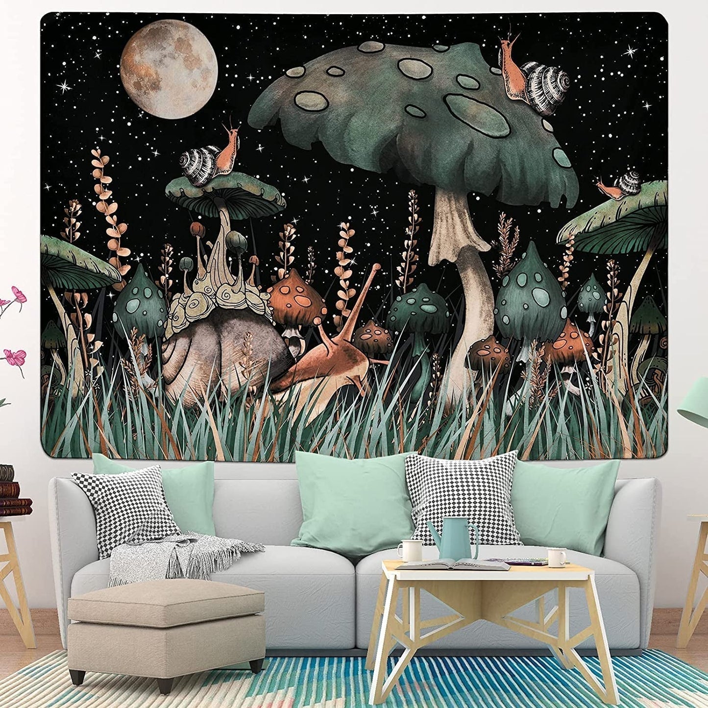 Arazzo yugarlibi fungo foresta nera lumaca appeso Casa - Accessori e Decorazioni Naty Shop
