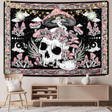Arazzo yugarlibi rosa teschio funghi scheletro Home - Accessori e Decorazioni Naty Shop
