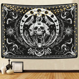 Arazzo yugarlibi scheletro serpente nero falena estetica tela Home - Accessori e decorazioni Naty Shop Nero 150L X 130B Cm