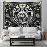 Arazzo yugarlibi scheletro serpente nero falena estetica tela Home - Accessori e Decorazioni Naty Shop