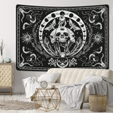 Arazzo yugarlibi scheletro serpente nero falena estetica tela Home - Accessori e Decorazioni Naty Shop