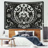 Arazzo yugarlibi scheletro serpente nero falena estetica tela Home - Accessori e Decorazioni Naty Shop