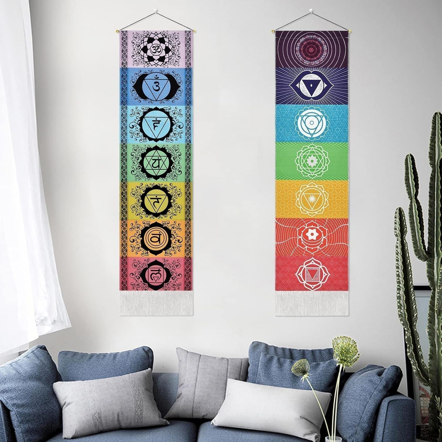 Arazzo yugarlibi set da appendere chakra meditazione yoga trippy Casa - Accessori e Decorazioni Naty Shop