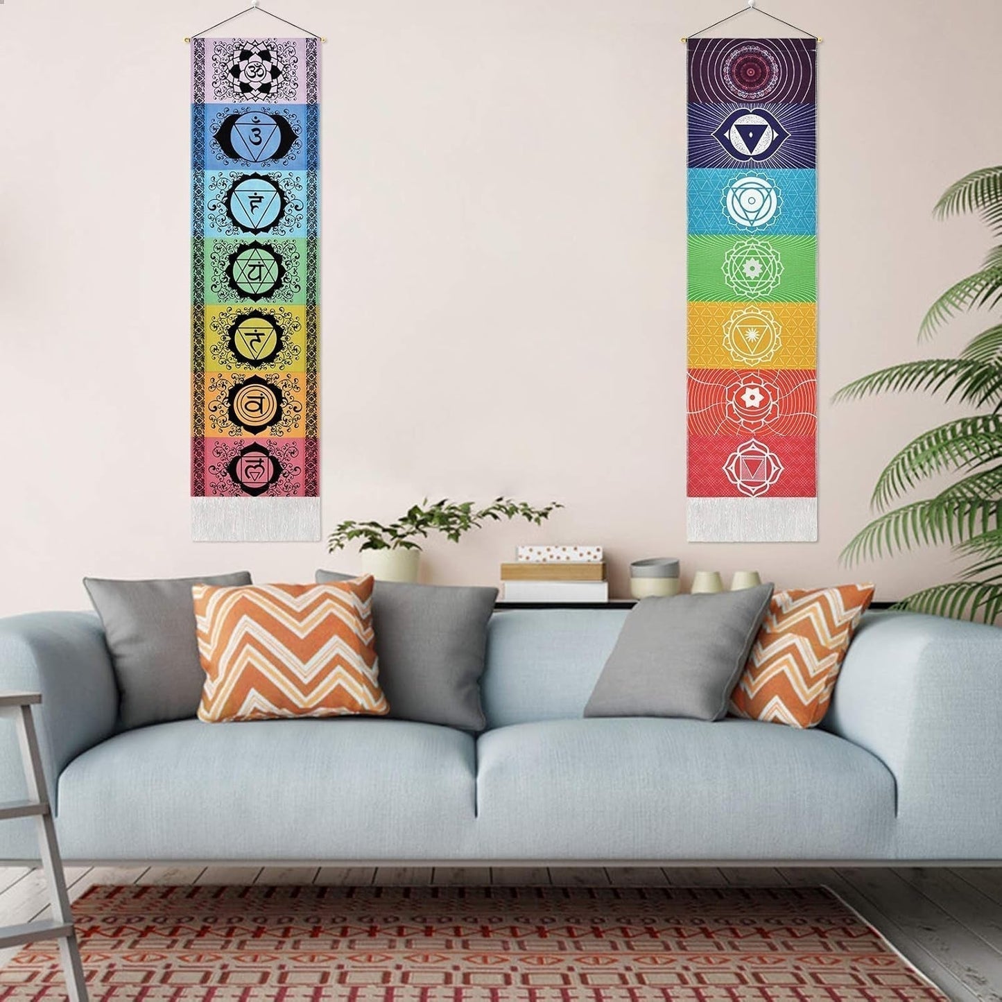 Arazzo yugarlibi set da appendere chakra meditazione yoga trippy Casa - Accessori e Decorazioni Naty Shop