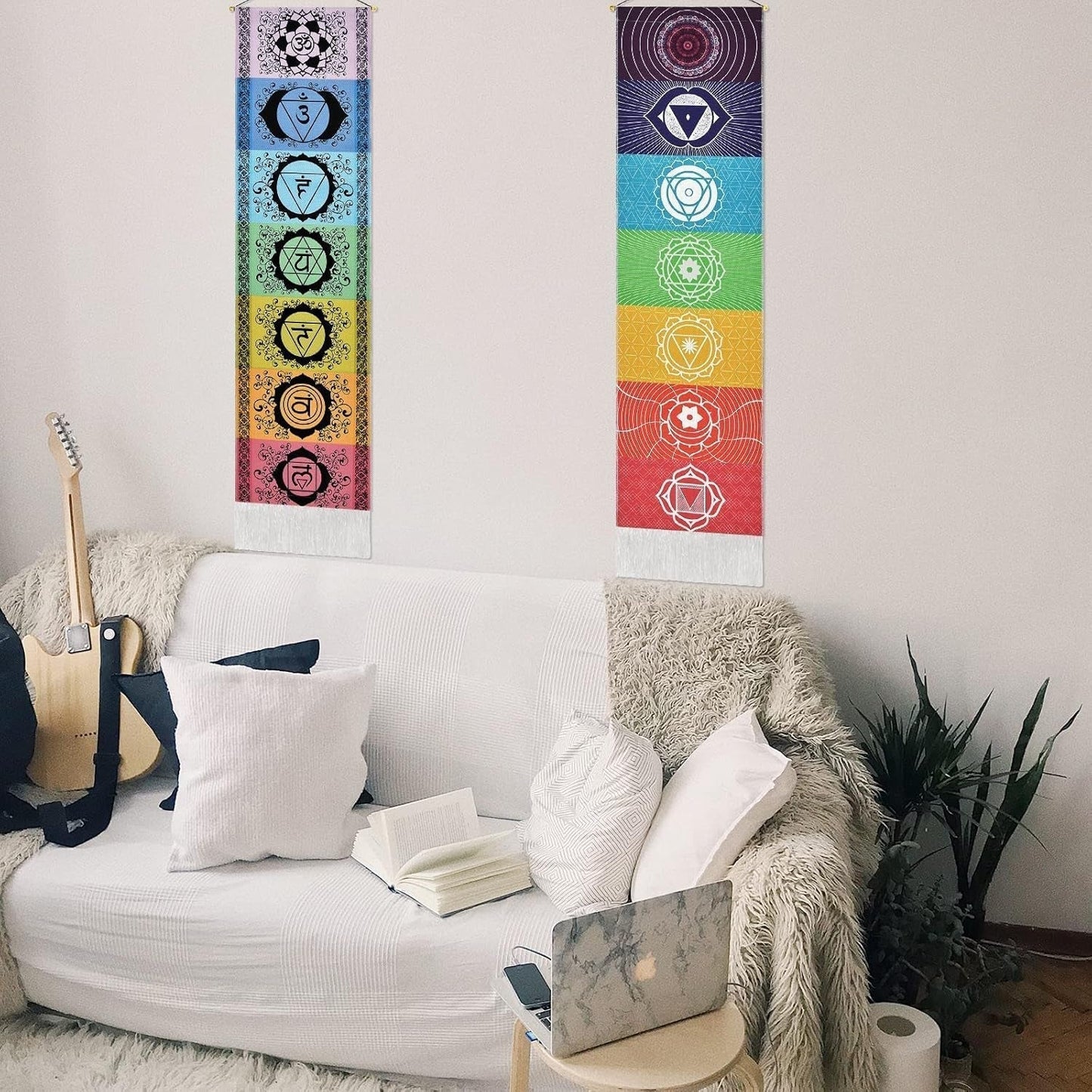 Arazzo yugarlibi set da appendere chakra meditazione yoga trippy Casa - Accessori e Decorazioni Naty Shop