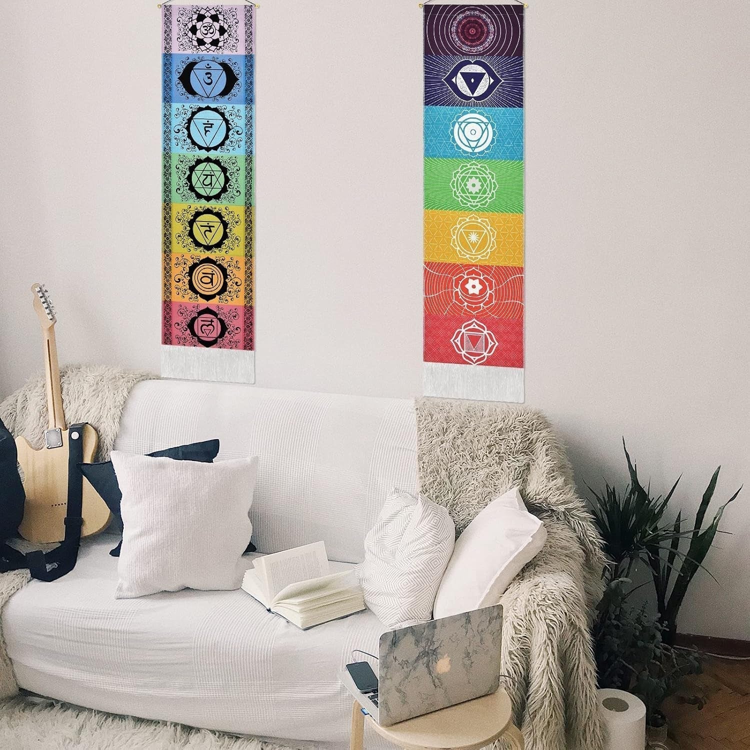 Arazzo yugarlibi set da appendere chakra meditazione yoga trippy Casa - Accessori e Decorazioni Naty Shop
