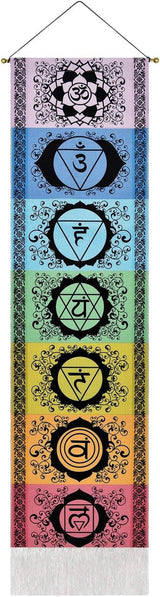 Set di arazzi Yugarlibi di chakra meditazione yoga trippy arazzo Home - Accessori e decorazioni Naty Shop Nero 130L X 32,5B cm