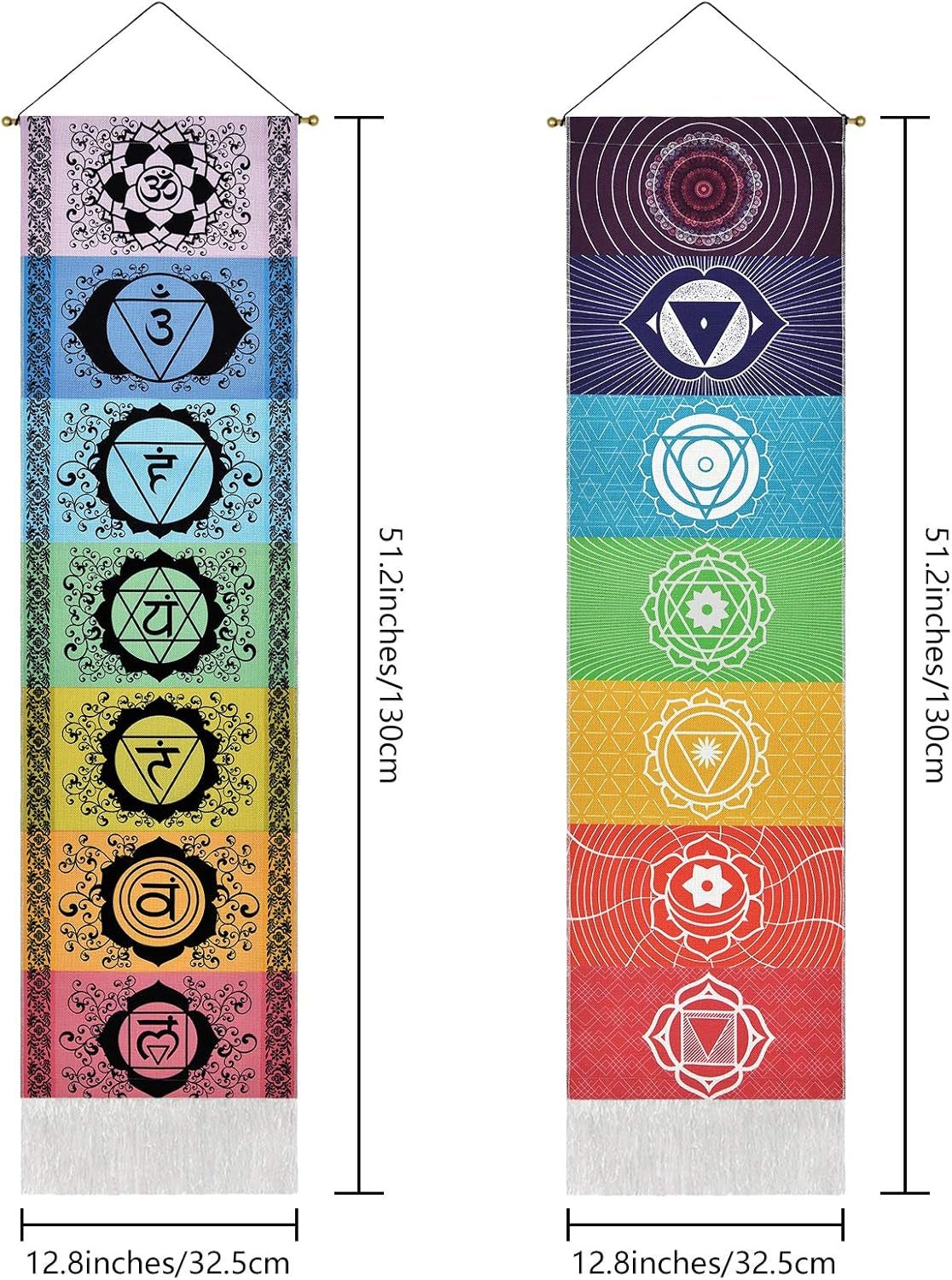 Arazzo yugarlibi set da appendere chakra meditazione yoga trippy Casa - Accessori e Decorazioni Naty Shop
