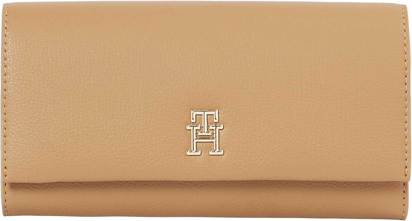 Tommy Hilfiger Aw0aw17267 Portafoglio Donna Donna Naty Shop Khaki (Safari Canvas) Os