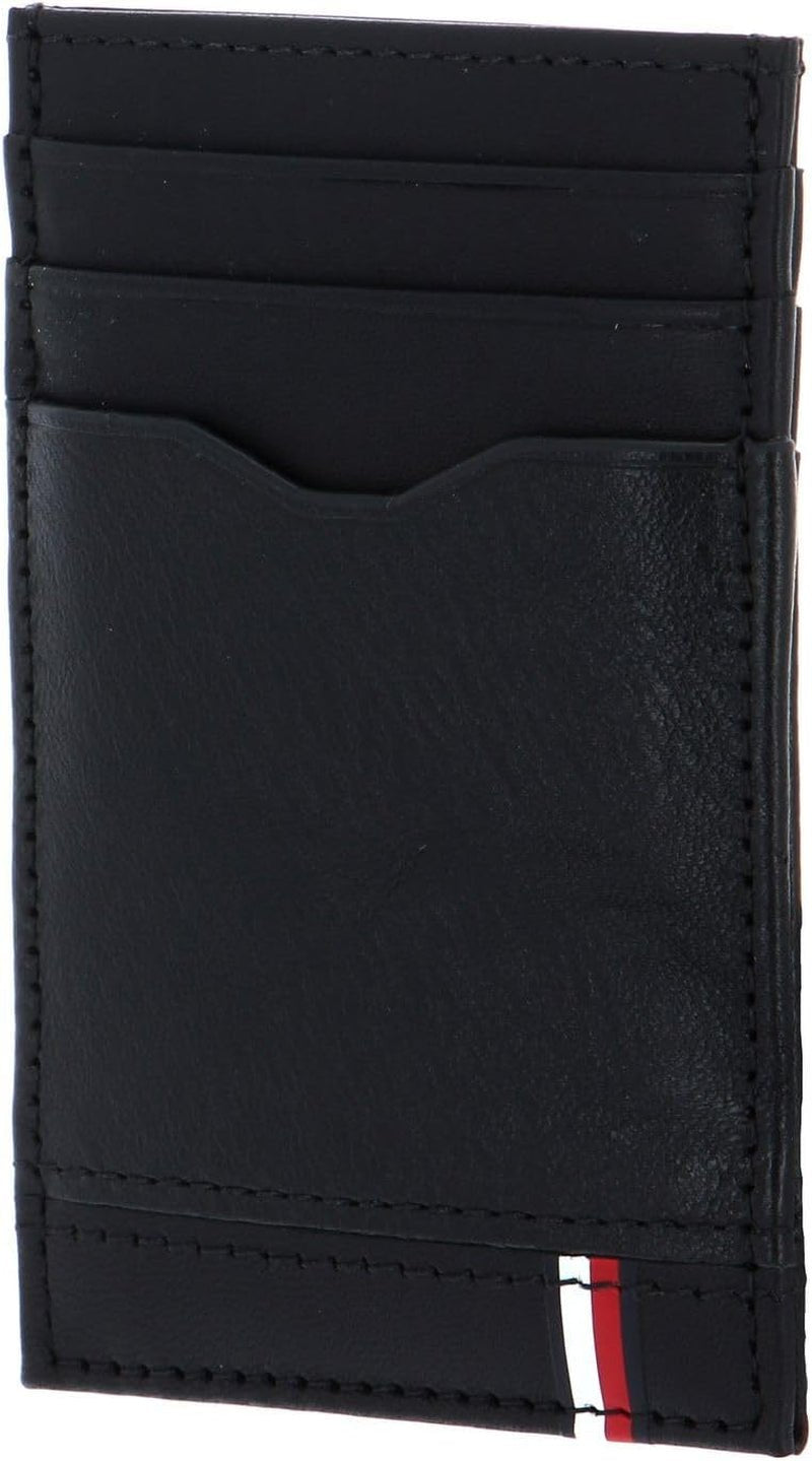 Tommy Hilfiger Porta carte da uomo TH Central, Portafoglio bi-fold, Nero, Taglia unica Portafoglio da uomo Naty Shop