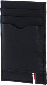 Tommy Hilfiger Porta carte da uomo TH Central, Portafoglio bi-fold, Nero, Taglia unica Portafoglio da uomo Naty Shop