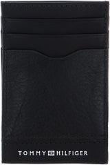Tommy Hilfiger Porta carte da uomo TH Central, Portafoglio bi-fold, Nero, Taglia unica Portafoglio da uomo Naty Shop