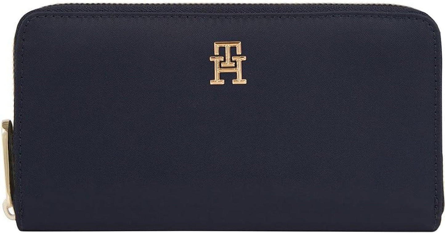 Tommy Hilfiger Portafoglio da donna Poppy Portafoglio con grandi fessure per carte Donna Naty Shop Space Blue Os