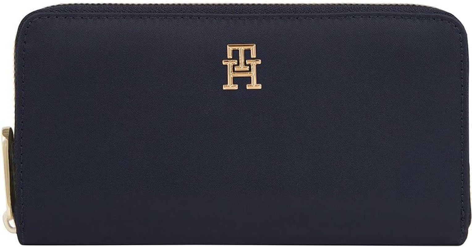 Tommy Hilfiger Portafoglio da donna Poppy Portafoglio con grandi fessure per carte Donna Naty Shop Space Blue Os