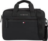 Tommy Hilfiger ESSENTIAL PU COMPUTER BAG borsa per laptop da uomo, Nero, OS Valigie e attrezzatura da viaggio Naty Shop Titolo predefinito