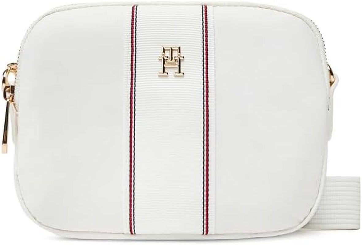 TOMMY HILFIGER Poppy Camera Bag da donna Body Aw0aw17230 Crossover Bagagli e attrezzatura da viaggio Naty Shop Bianco (Ecru Body)