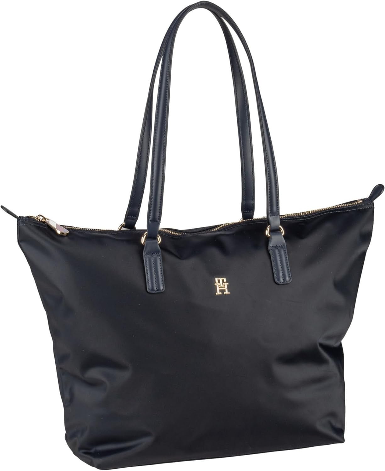Tommy Hilfiger Borsa tote Poppy da donna con cerniera Borse da donna Naty Shop Blu (Space Blue)