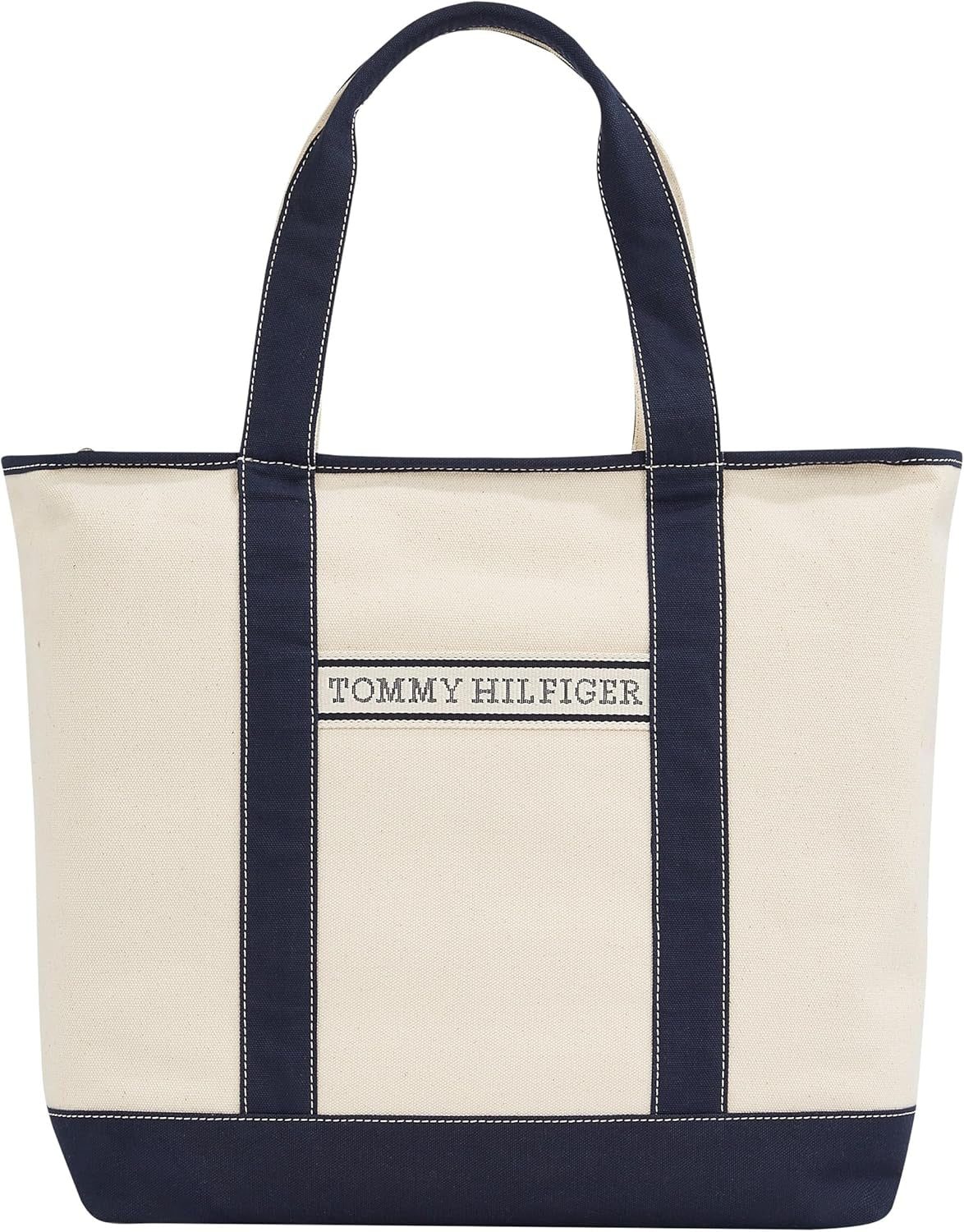 TOMMY HILFIGER Donna Th Summer Canvas Tote Aw0aw17421 Borsa tote Donna Borse Naty Shop Blu (Space Blue)