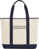 TOMMY HILFIGER Donna Th Summer Canvas Tote Aw0aw17421 Borsa tote Donna Borse Naty Shop Blu (Space Blue)