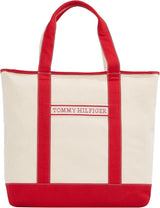 TOMMY HILFIGER Donna Th Summer Canvas Tote Aw0aw17421 Borsa tote Borse Donna Naty Shop Rosso (primary red)