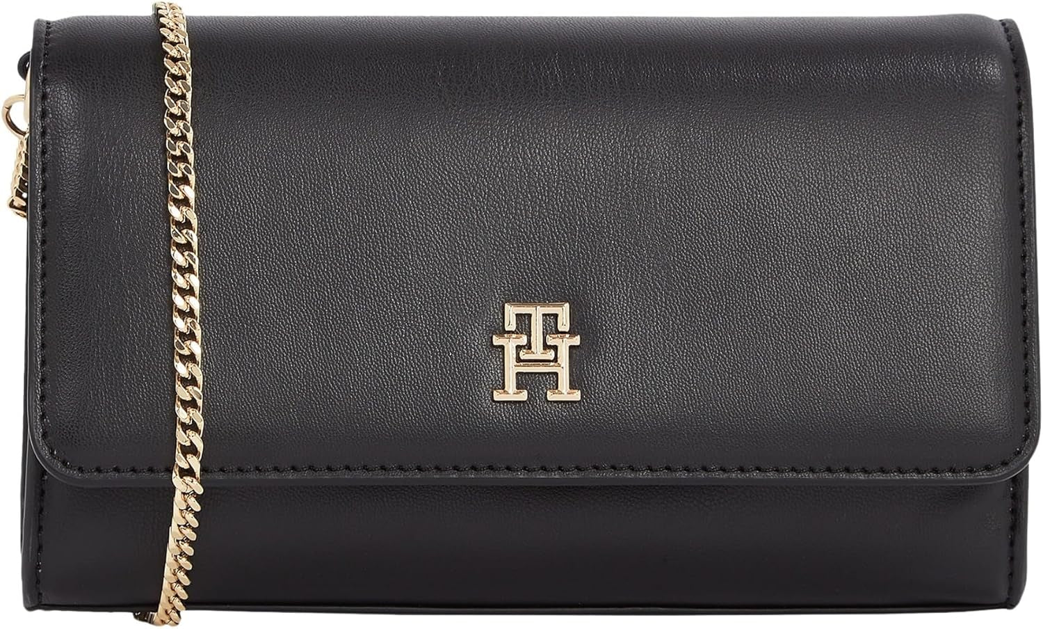 Tommy Hilfiger Borsa a tracolla Eternity Chain Borse a tracolla incrociate con catena Donna Naty Shop Nero (Nero)