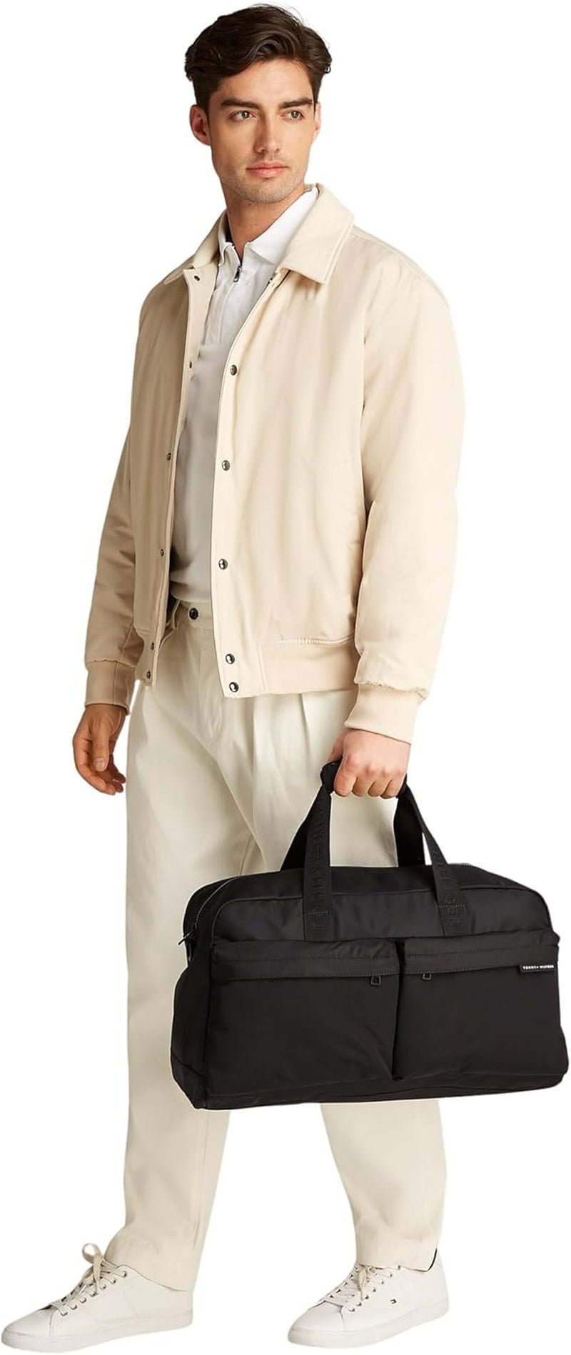 Borsa da viaggio da uomo Tommy Hilfiger Element Repreve Travel Bag Black Taglia unica Valigie e viaggi Naty Shop
