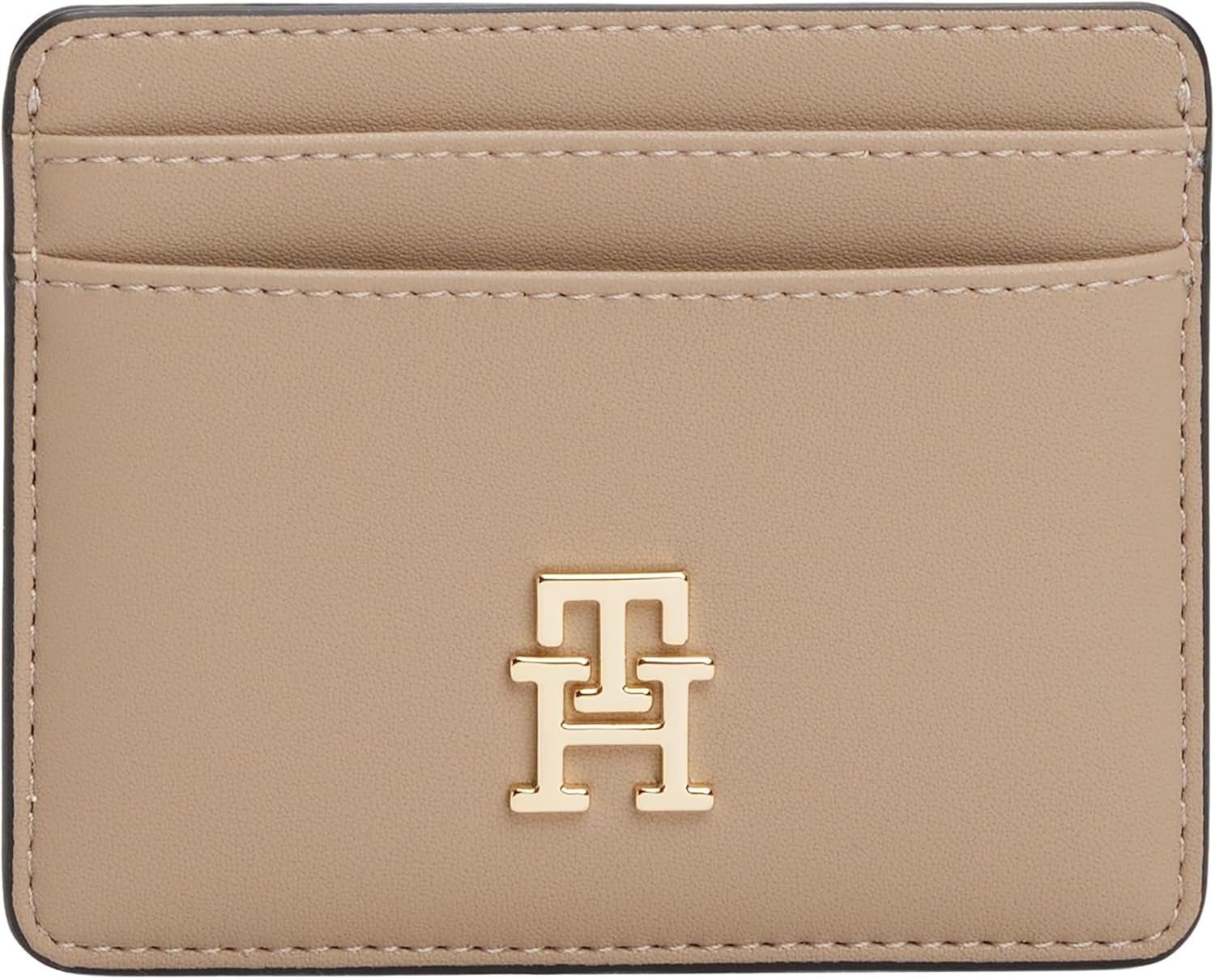 Porta carte da donna Tommy Hilfiger Donna con logo, Beige (Coastal Taupe), Taglia unica Portafoglio da uomo Naty Shop Titolo predefinito