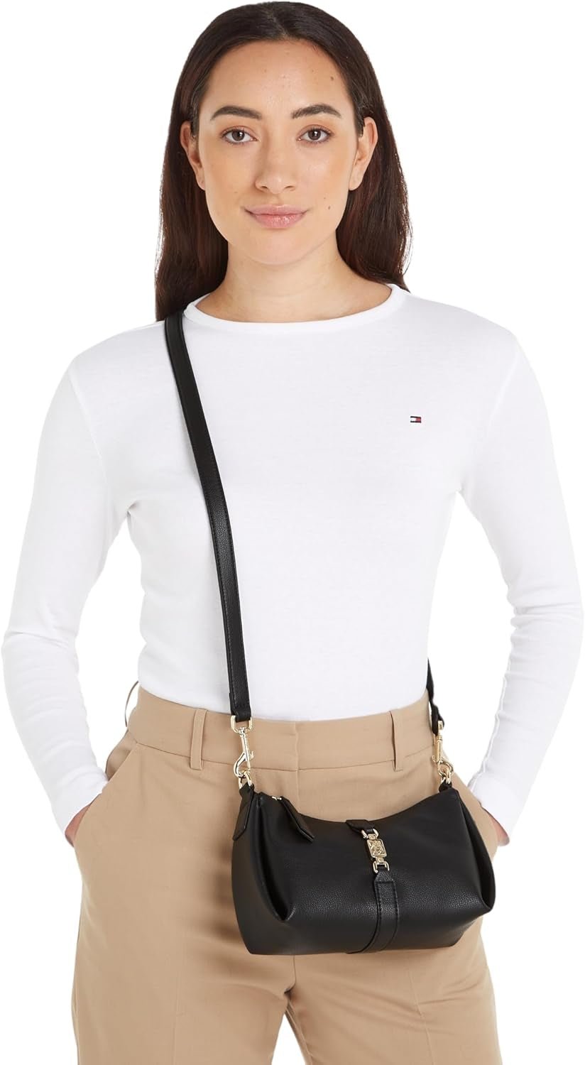 Tommy Hilfiger Ladies Crossbody Bag Borsa Crossover media da donna, Nero (Black), Taglia unica Borse donna Naty Shop