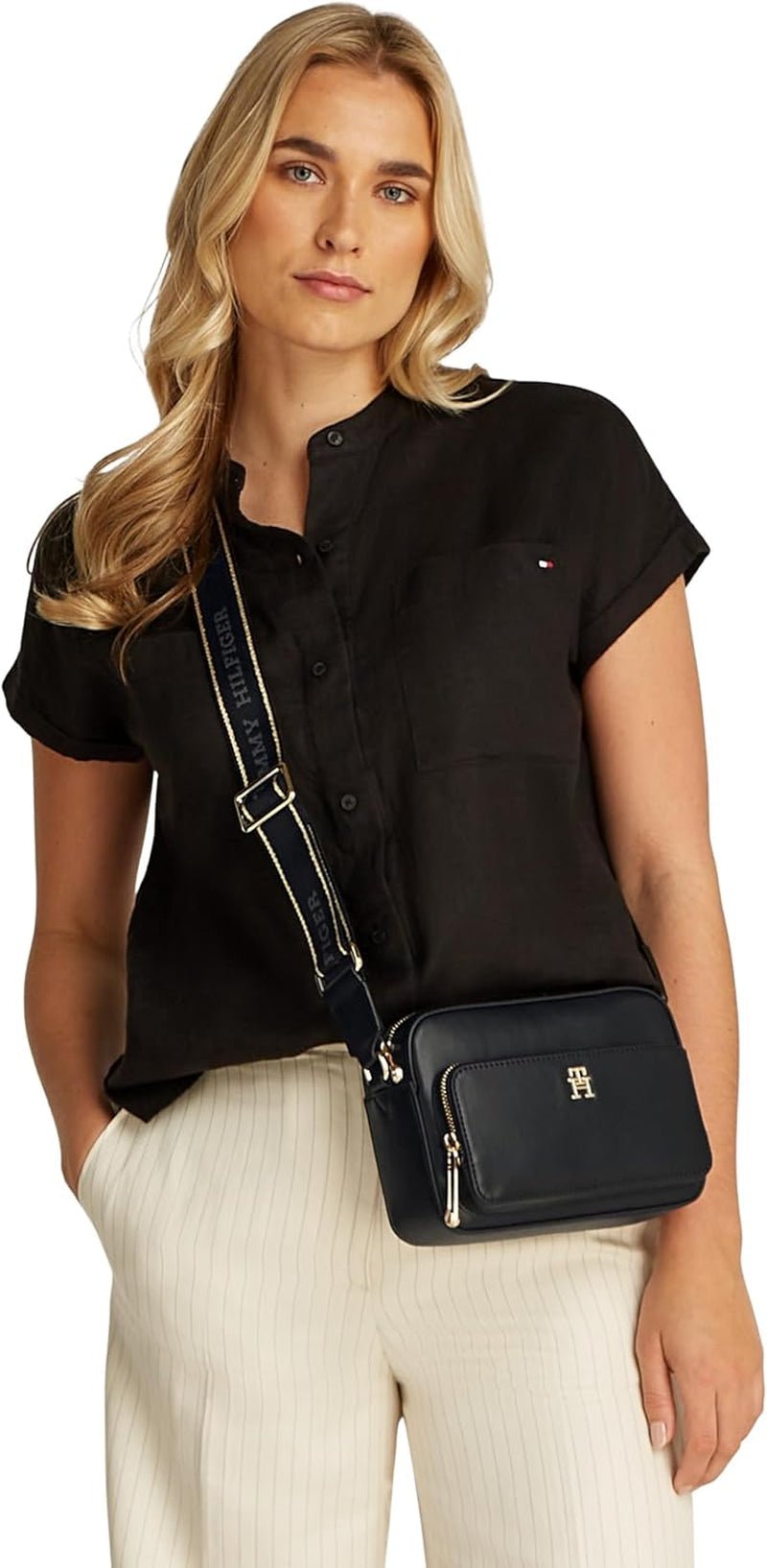 Tommy Hilfiger Borsa per fotocamera da donna Th Joy Aw0aw16812 Valigie e attrezzatura da viaggio incrociate Naty Shop