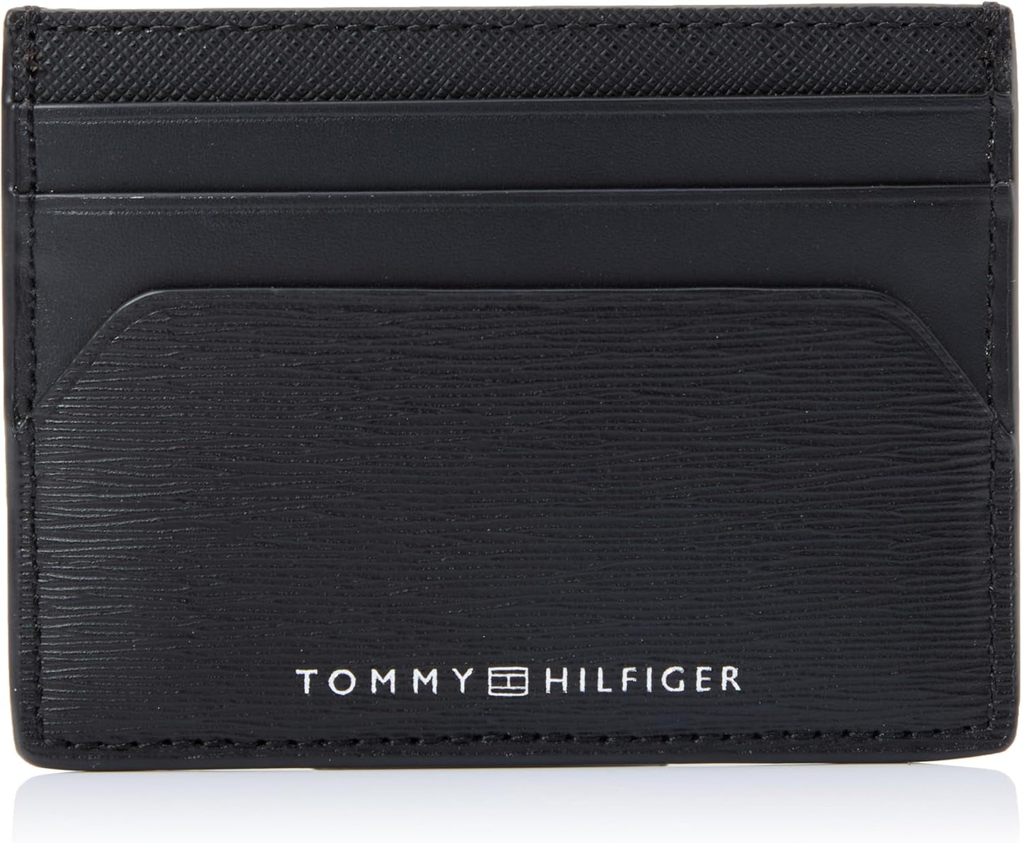 Tommy Hilfiger Men TH PLAQUE CC holder, Nero, Taglia unica Portafoglio da uomo Naty Shop Titolo predefinito