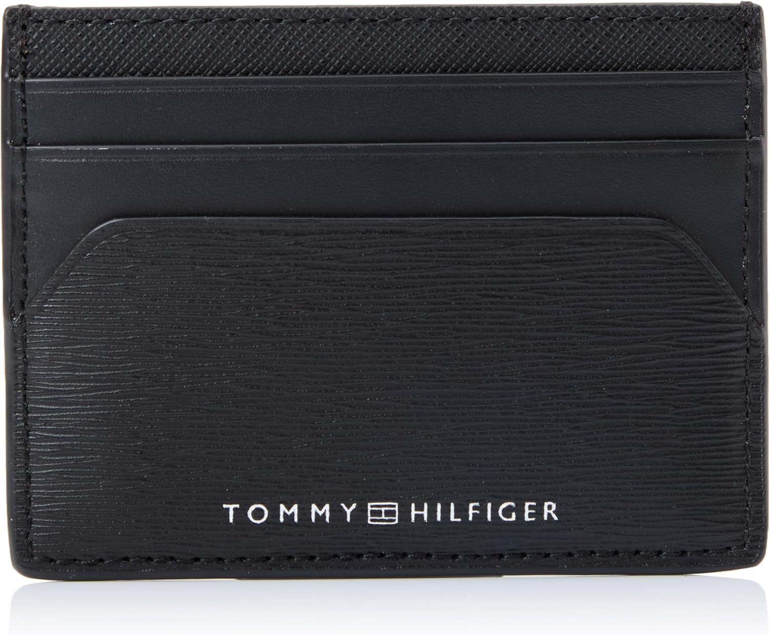 Tommy Hilfiger Men TH PLAQUE CC holder, Nero, Taglia unica Portafoglio da uomo Naty Shop Titolo predefinito