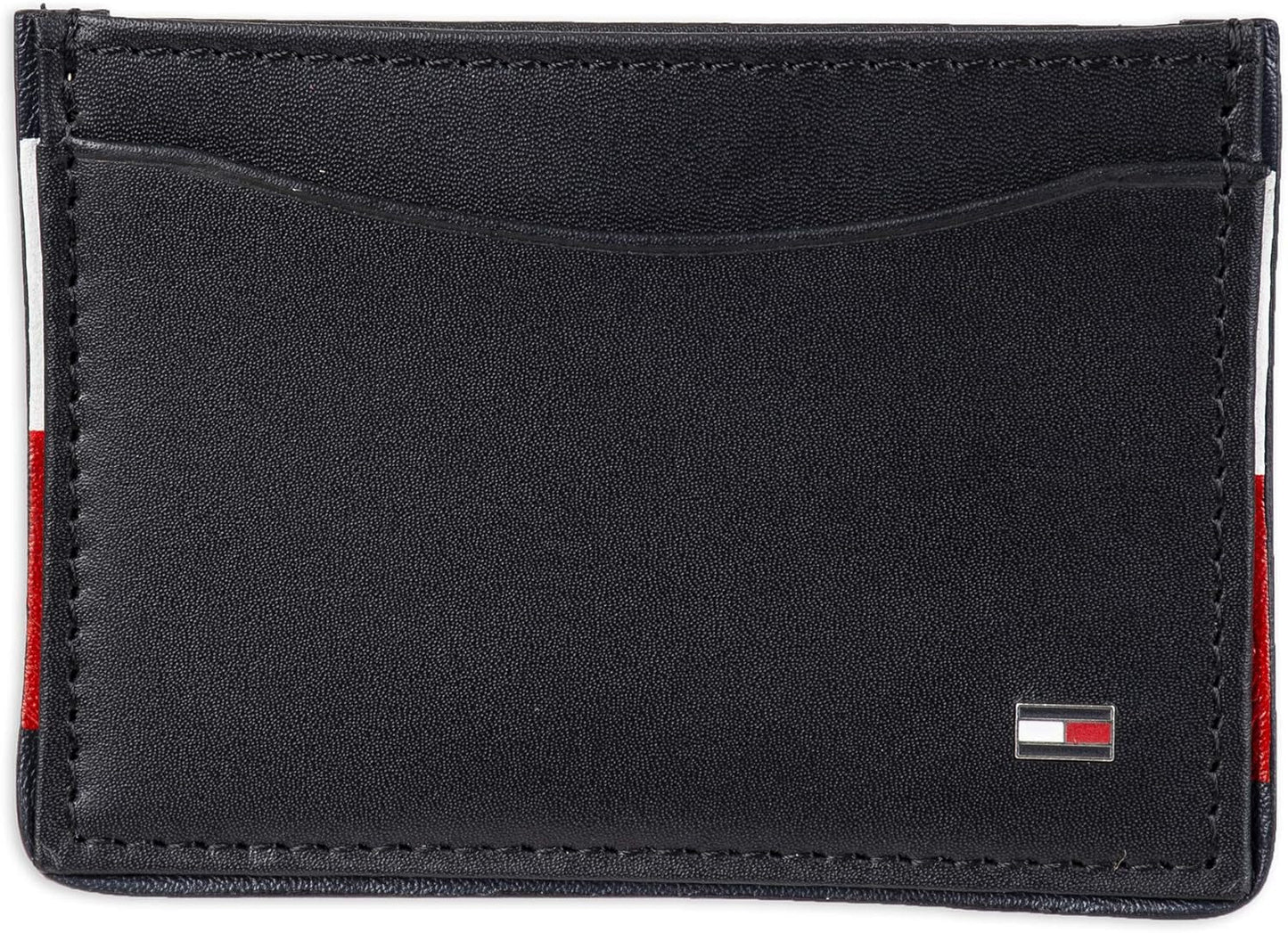 Tommy Hilfiger Portafoglio porta carte da uomo con blocco RFID Porta carte Naty Shop Black Pepper Taglia unica