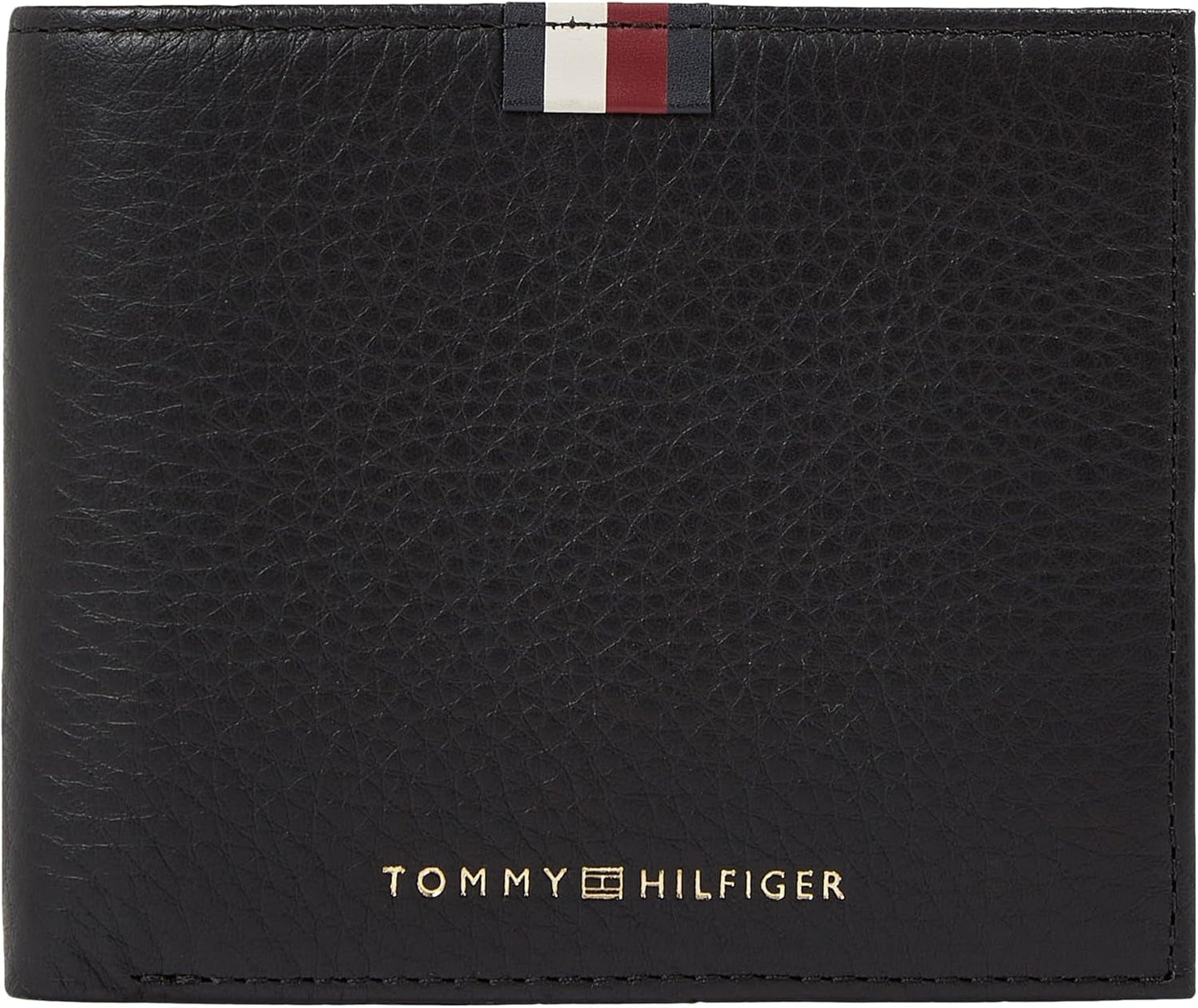 Tommy Hilfiger Uomo Th Prem Lea Cc and Coin Am0am11265 Portafogli Portafoglio Uomo Naty Shop Nero (nero) Os