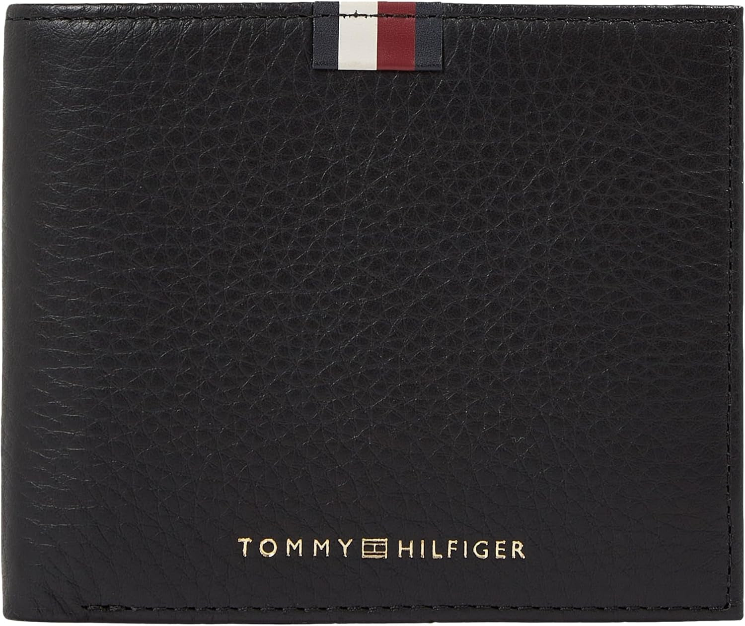 Tommy Hilfiger Uomo Th Prem Lea Cc and Coin Am0am11265 Portafogli Portafoglio Uomo Naty Shop Nero (nero) Os