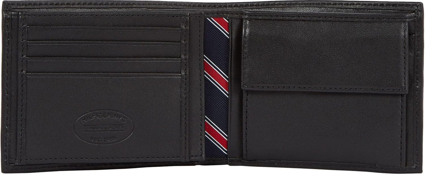 Portafoglio a tre ante Eton da uomo di Tommy Hilfiger con tasca portamonete Portafoglio da uomo di Naty Shop